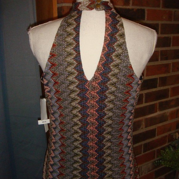 Design Lab Multi Color Sleeveless Maxi Dress L - Picture 6 of 9